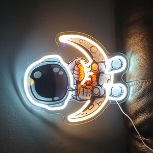 Moon man neon light